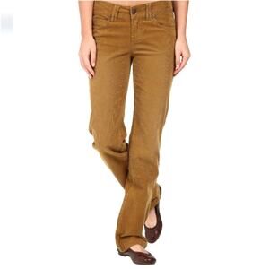 prAna Canyon Corduroy Pant low rise bootcut stretch cord size 4 deep mustard